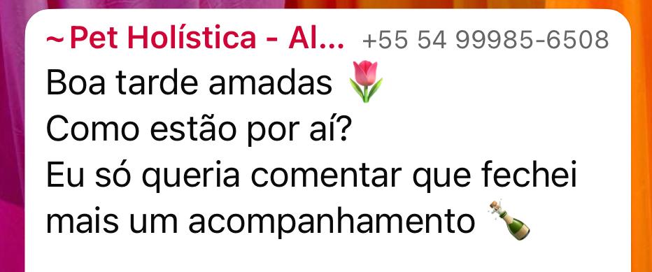 Depoimento Pet Holística